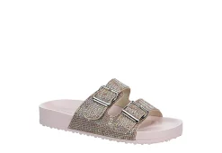 Madden Girl Womens Teddy Footbed Slide Sandal - Blush