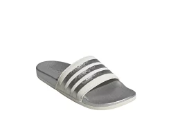 Adidas Womens Adilette Comfort Slide Sandal - White