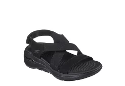Skechers Womens Go Walk Arch Fit Outdoor Sandal - Black