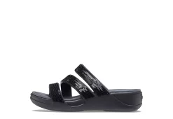 Crocs Womens Boca Ii Strappy Wedge Sandal - Black -Shoes Shop US 01 202248 02