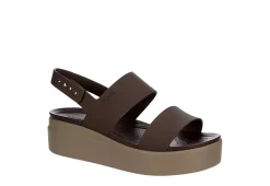Crocs Womens Brooklyn Platform Wedge Sandal - Mocha