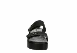 Crocs Womens Brooklyn Buckle Low Wedge Sandal - Black -Shoes Shop US 01 202251 02
