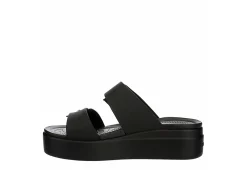 Crocs Womens Brooklyn Buckle Low Wedge Sandal - Black -Shoes Shop US 01 202251 03