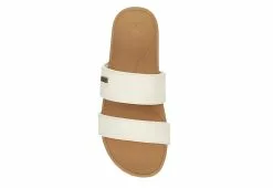 Reef Womens Banded Horizon Hi Slide Sandal - White -Shoes Shop US 01 202350 05