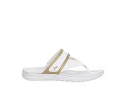 Puma Womens Softride Thong 2 Flip Flop Sandal - White -Shoes Shop US 01 202371 01