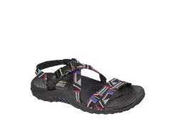 Skechers Womens Reggae Native Vibez Outdoor Sandal - Black
