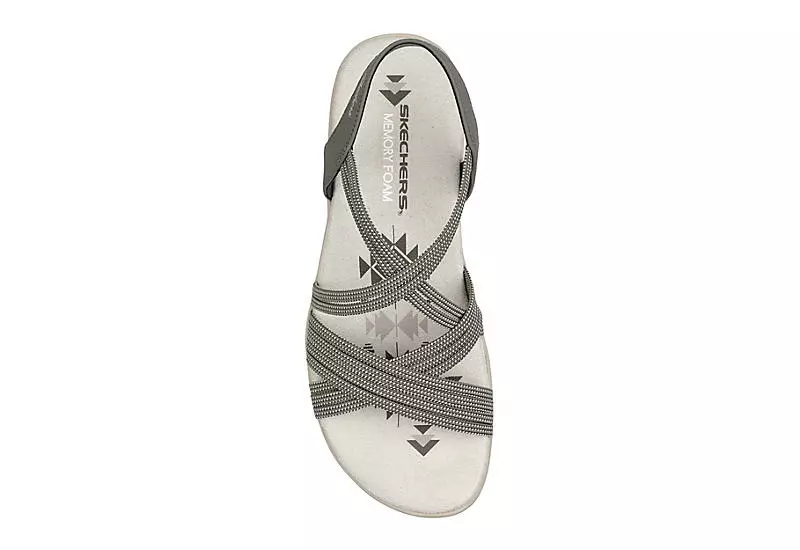 Skechers Womens Reggae Slim Takes Two Womens Sandal - Olive 6 Skechers Womens Reggae Slim Takes Two Womens Sandal - Olive - Image 4