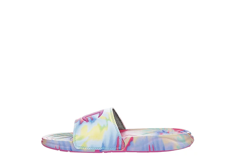Champion Womens Mega Slide Tie Dye Slide Sandal - Pink 6 Champion Womens Mega Slide Tie Dye Slide Sandal - Pink - Image 4
