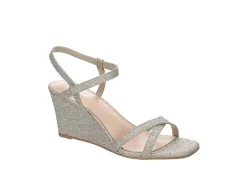 Maripé Maripe Womens Lexie Wedge Sandal - Silver