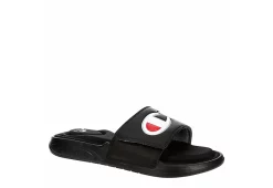 Champion Womens Foundation Split Script Slide Sandal - Black