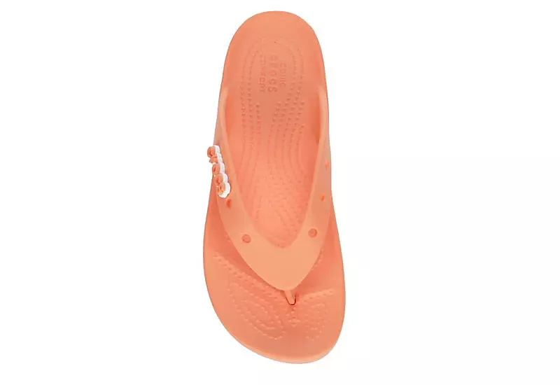 Crocs Womens Classic Platform Flip Flop Sandal - Orange 8 Crocs Womens Classic Platform Flip Flop Sandal - Orange - Image 6