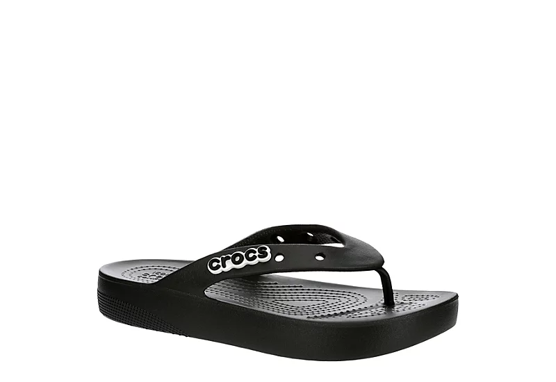 Crocs Womens Classic Platform Flip Flop Sandal - Black 3 Crocs Womens Classic Platform Flip Flop Sandal - Black