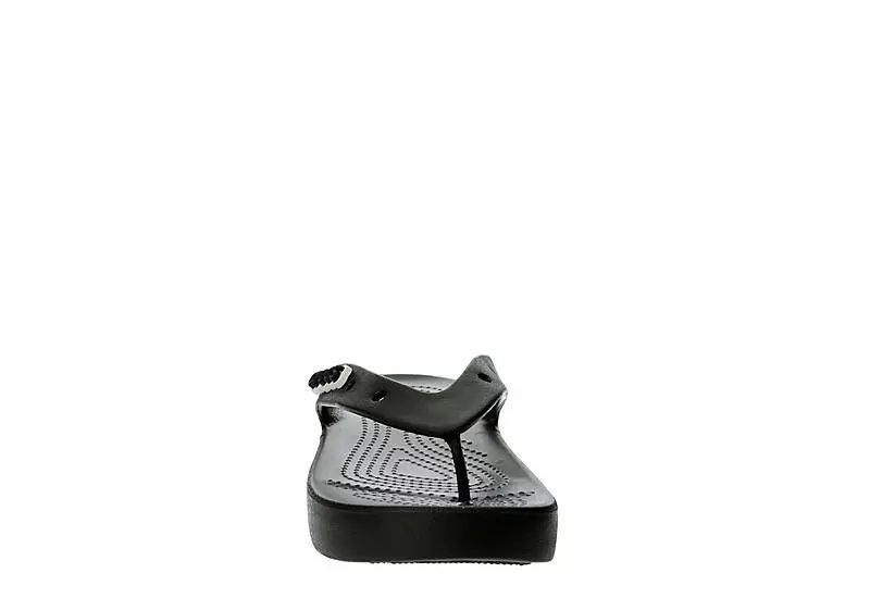 Crocs Womens Classic Platform Flip Flop Sandal - Black 5 Crocs Womens Classic Platform Flip Flop Sandal - Black - Image 3