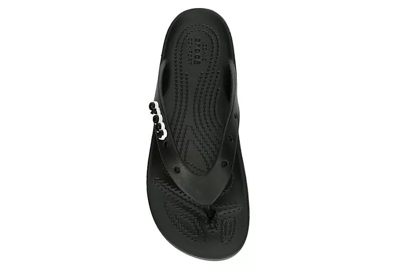 Crocs Womens Classic Platform Flip Flop Sandal - Black 8 Crocs Womens Classic Platform Flip Flop Sandal - Black - Image 6
