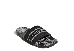 Adidas Womens Adilette Comfort Slide Sandal - Black