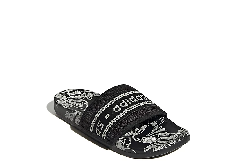 Adidas Womens Adilette Comfort Slide Sandal - Black 3 Adidas Womens Adilette Comfort Slide Sandal - Black