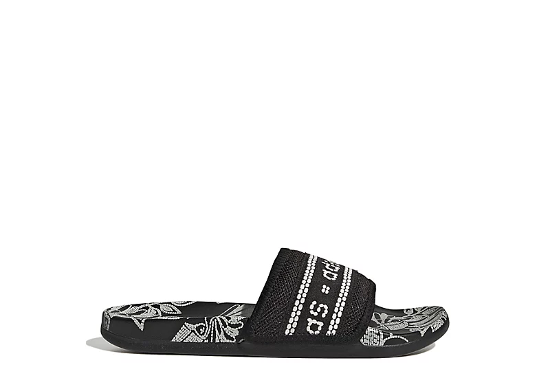 Adidas Womens Adilette Comfort Slide Sandal - Black 4 Adidas Womens Adilette Comfort Slide Sandal - Black - Image 2