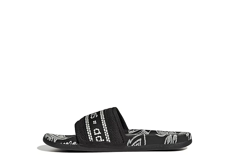 Adidas Womens Adilette Comfort Slide Sandal - Black 5 Adidas Womens Adilette Comfort Slide Sandal - Black - Image 3