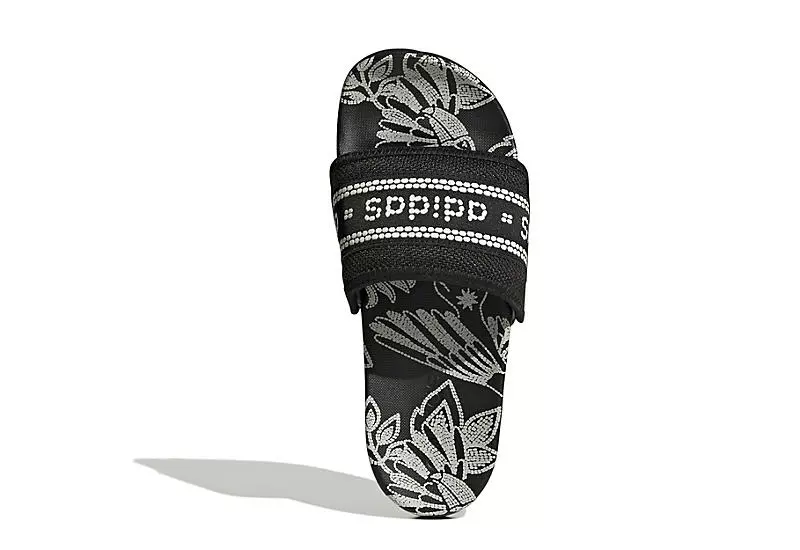 Adidas Womens Adilette Comfort Slide Sandal - Black 6 Adidas Womens Adilette Comfort Slide Sandal - Black - Image 4