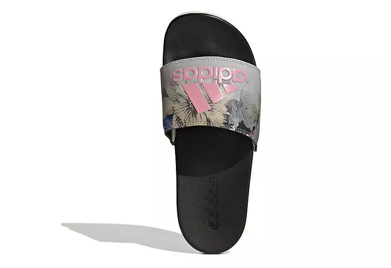 Adidas Womens Adilette Comfort Slide Sandal - Grey 6 Adidas Womens Adilette Comfort Slide Sandal - Grey - Image 4