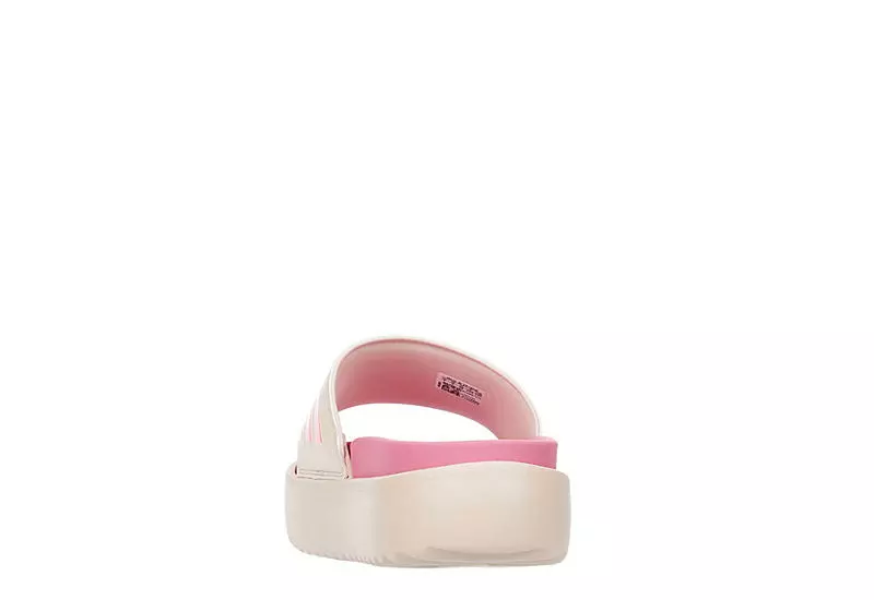 Adidas Womens Adilette Platform Slide Sandal - Pink 7 Adidas Womens Adilette Platform Slide Sandal - Pink - Image 5