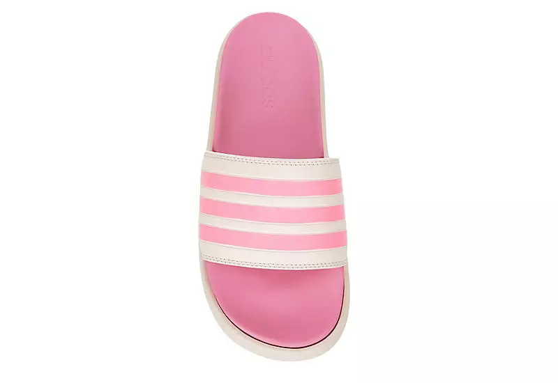 Adidas Womens Adilette Platform Slide Sandal - Pink 8 Adidas Womens Adilette Platform Slide Sandal - Pink - Image 6