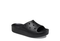Crocs Womens Classic Platform Slide Sandal - Black