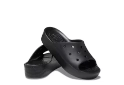 Crocs Womens Classic Platform Slide Sandal - Black -Shoes Shop US 01 203135 06
