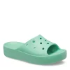 Crocs Womens Classic Platform Slide Sandal - Pale Green -Shoes Shop US 01 203139 00