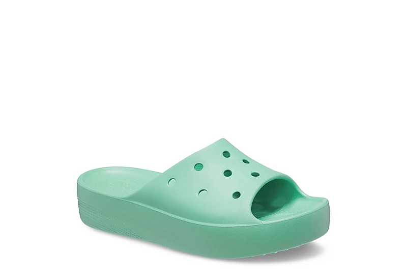 Crocs Womens Classic Platform Slide Sandal - Pale Green 3 Crocs Womens Classic Platform Slide Sandal - Pale Green