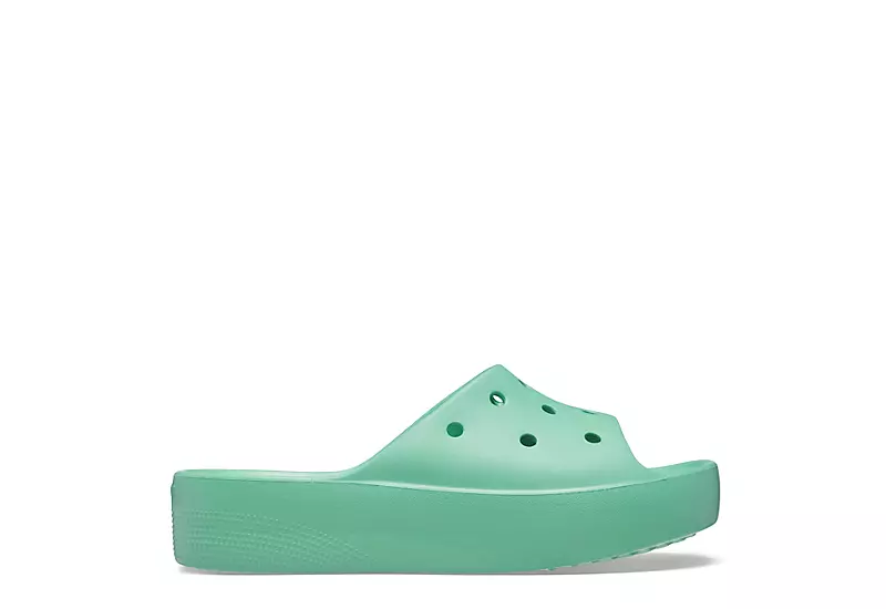 Crocs Womens Classic Platform Slide Sandal - Pale Green 4 Crocs Womens Classic Platform Slide Sandal - Pale Green - Image 2