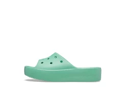 Crocs Womens Classic Platform Slide Sandal - Pale Green 11 Crocs Womens Classic Platform Slide Sandal - Pale Green -Shoes Shop US 01 203139 02