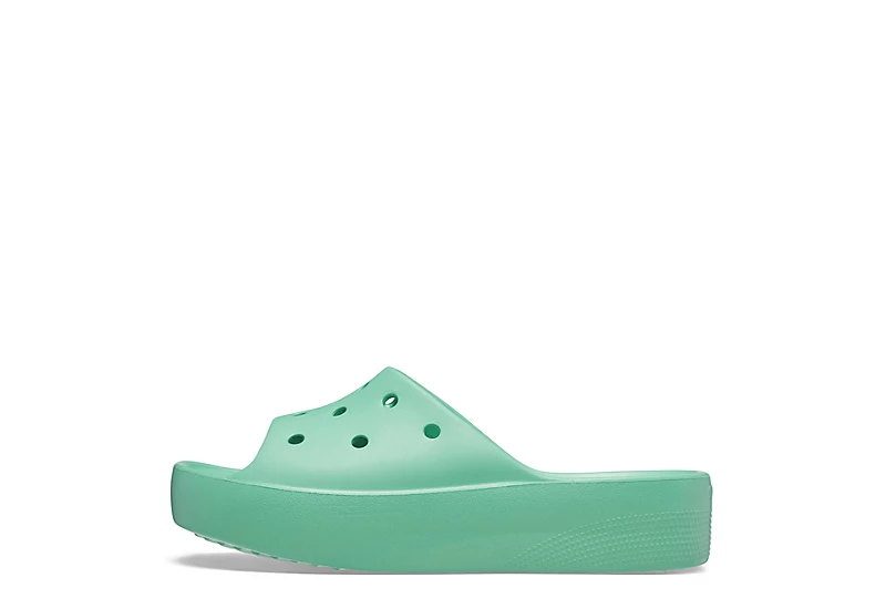 Crocs Womens Classic Platform Slide Sandal - Pale Green 5 Crocs Womens Classic Platform Slide Sandal - Pale Green - Image 3