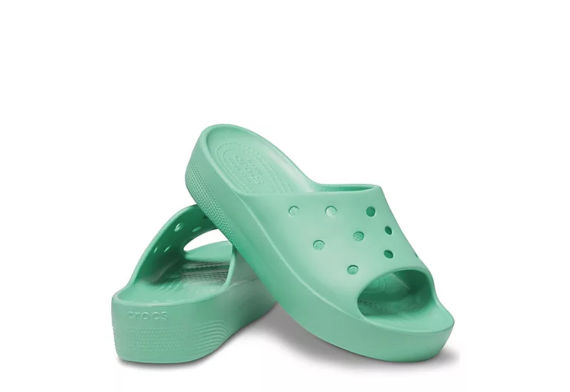 Crocs Womens Classic Platform Slide Sandal - Pale Green 8 Crocs Womens Classic Platform Slide Sandal - Pale Green - Image 6