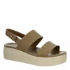 Crocs Womens Brooklyn Platform Wedge Sandal - Khaki -Shoes Shop US 01 203162 00