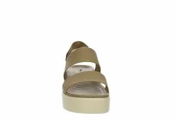 Crocs Womens Brooklyn Platform Wedge Sandal - Khaki -Shoes Shop US 01 203162 02
