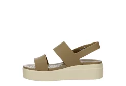 Crocs Womens Brooklyn Platform Wedge Sandal - Khaki -Shoes Shop US 01 203162 03