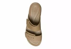 Crocs Womens Brooklyn Buckle Platform Wedge Sandal - Khaki -Shoes Shop US 01 203165 04