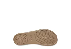 Crocs Womens Brooklyn Buckle Platform Wedge Sandal - Khaki -Shoes Shop US 01 203165 05