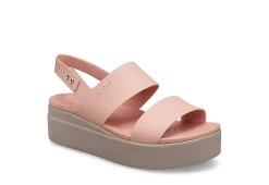 Crocs Womens Brooklyn Platform Wedge Sandal - Pink