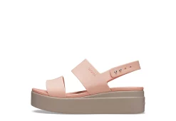Crocs Womens Brooklyn Platform Wedge Sandal - Pink -Shoes Shop US 01 203167 03