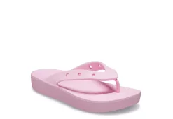Crocs Womens Classic Platform Flip Flop Sandal - Pink