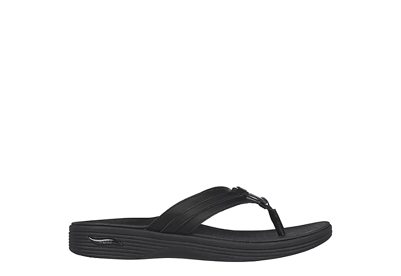 Skechers Womens Arch Fit Maui Sandal - Black 4 Skechers Womens Arch Fit Maui Sandal - Black - Image 2