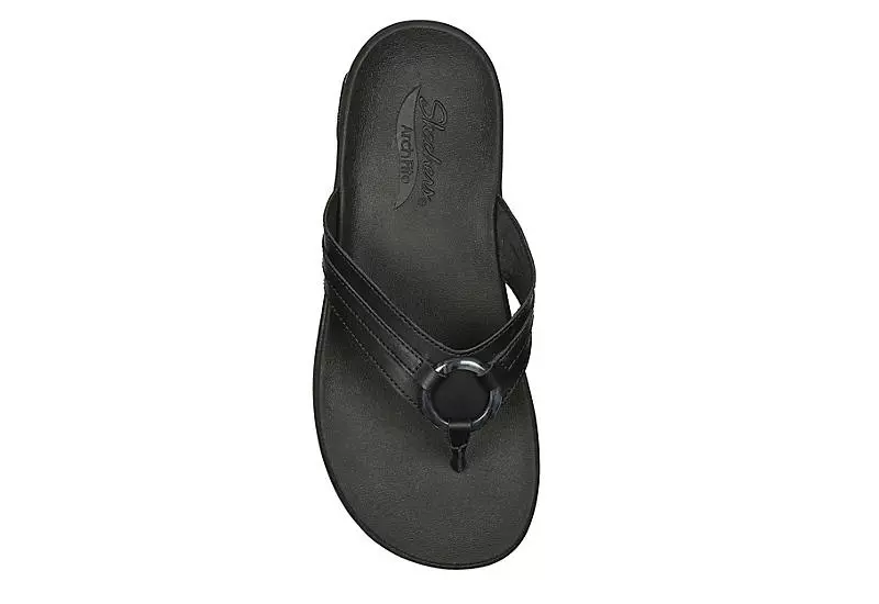 Skechers Womens Arch Fit Maui Sandal - Black 6 Skechers Womens Arch Fit Maui Sandal - Black - Image 4
