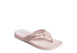 Sperry Womens Seafish Iridescent Sparkle Flip Flop Sandal - Blush