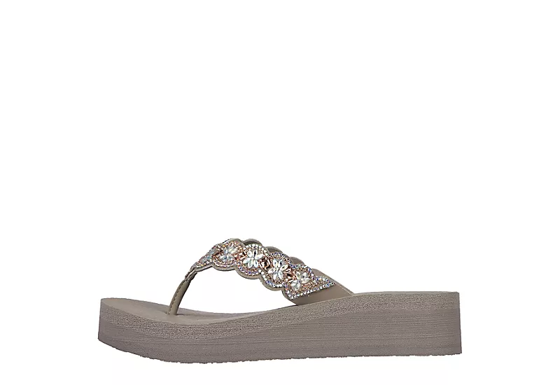 Skechers Womens Happy Spring Flip Flop Sandal - Taupe 5 Skechers Womens Happy Spring Flip Flop Sandal - Taupe - Image 3