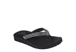 Skechers Womens Lotus Bae Flip Flop Sandal - Black
