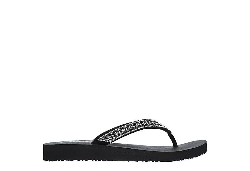 Skechers Womens Lotus Bae Flip Flop Sandal - Black 4 Skechers Womens Lotus Bae Flip Flop Sandal - Black - Image 2