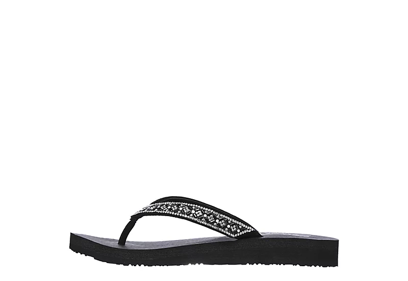 Skechers Womens Lotus Bae Flip Flop Sandal - Black 5 Skechers Womens Lotus Bae Flip Flop Sandal - Black - Image 3