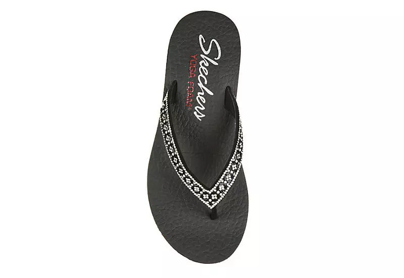 Skechers Womens Lotus Bae Flip Flop Sandal - Black 6 Skechers Womens Lotus Bae Flip Flop Sandal - Black - Image 4